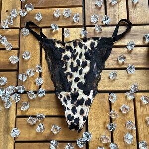 Victoria’s Secret V-String Animal Print Lace Thong